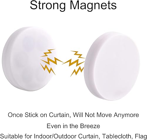 Miniatura 3 de Pesos magnéticos para cortinas de ducha, cubiertas de goma, resistentes para evitar que el forro de cortina se vuelque, trabajo para cortinas,