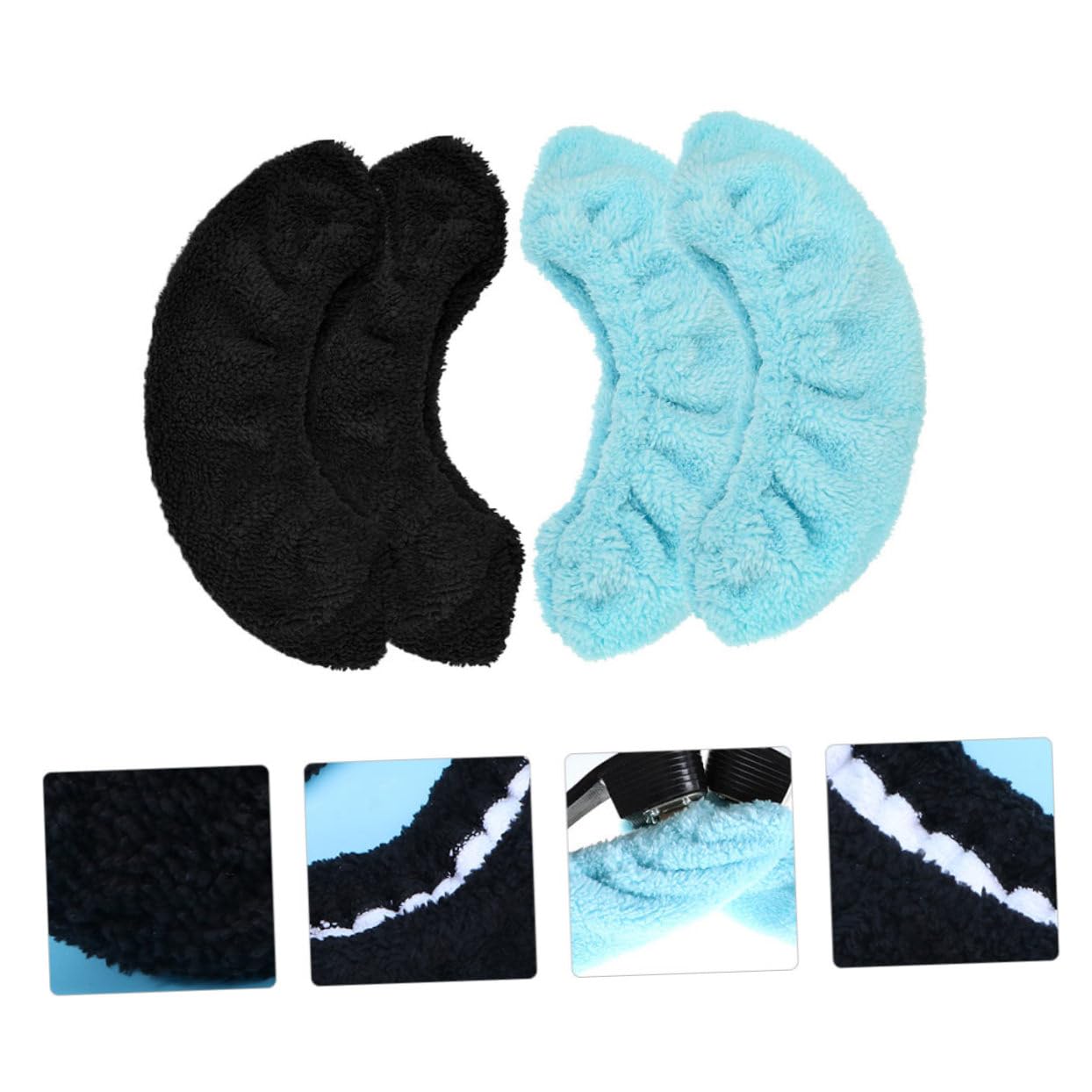 2 Paires de Protège-Lames de Patins à Glace en Peluche Polyester pour Garçon et Filles, Absorbe L'humidité et Confortable, Patinage Glace