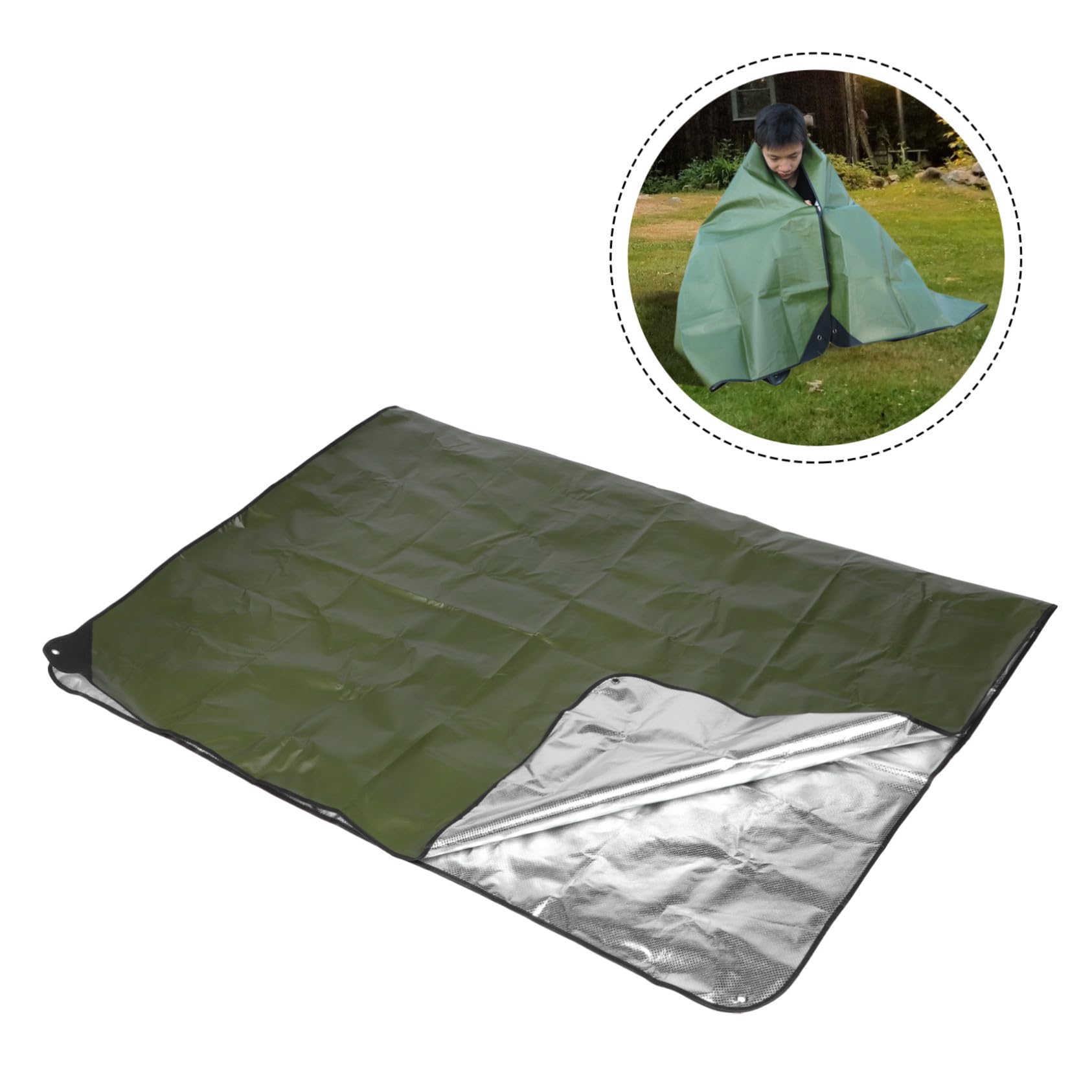 de Emergencia Multifuncional para Camping Aislante Gruesa de Toldo Temporal para Picnic y Superficie de al Aire