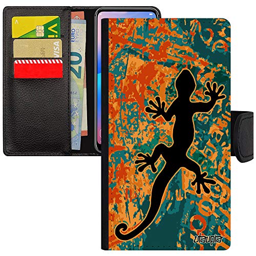 Coque iPhone 12 Mini salamandre contre les rayures avec étui noir à clapet