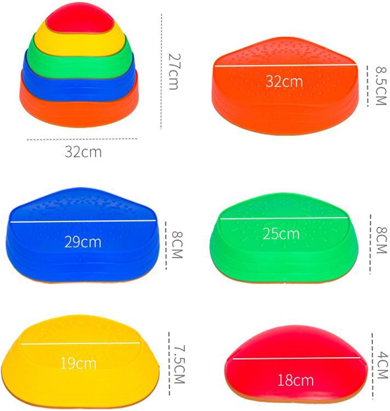 5 個のバランスストーン子供のコーディネーションスキルを促進するための感覚おもちゃ子供ステップ子供のための屋内活動