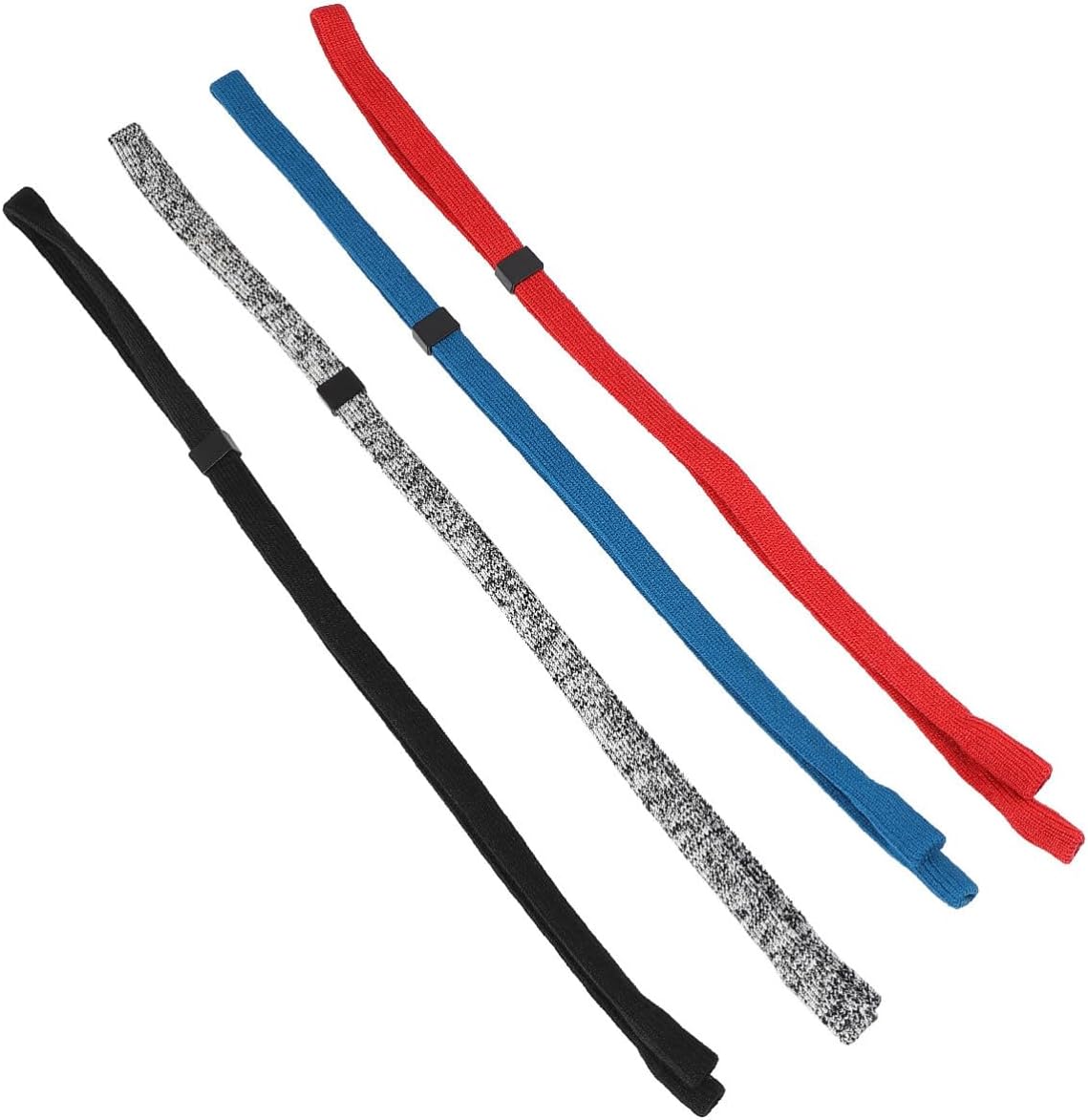 Kisangel 4pcs Adjustable Sports Glasses Rope Strap for Reading Glasses and Sunglasses, Lightweight Portable Fabric Non-slip Eyewear Rope Holder for Hiking and Daily Use