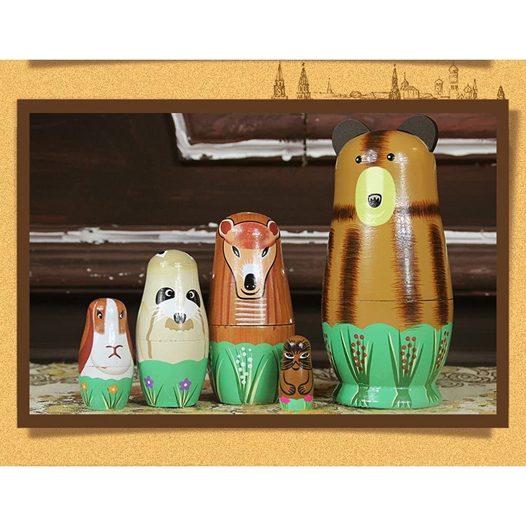 matroschka ​Puppen Russische Nesting Puppen Handgemachte Holz Nistpuppen Russische Matryoshka 5 stücke Verschiedene Muster Geschenk Home Raumdekoration Kreatives Überraschungsgeschenk