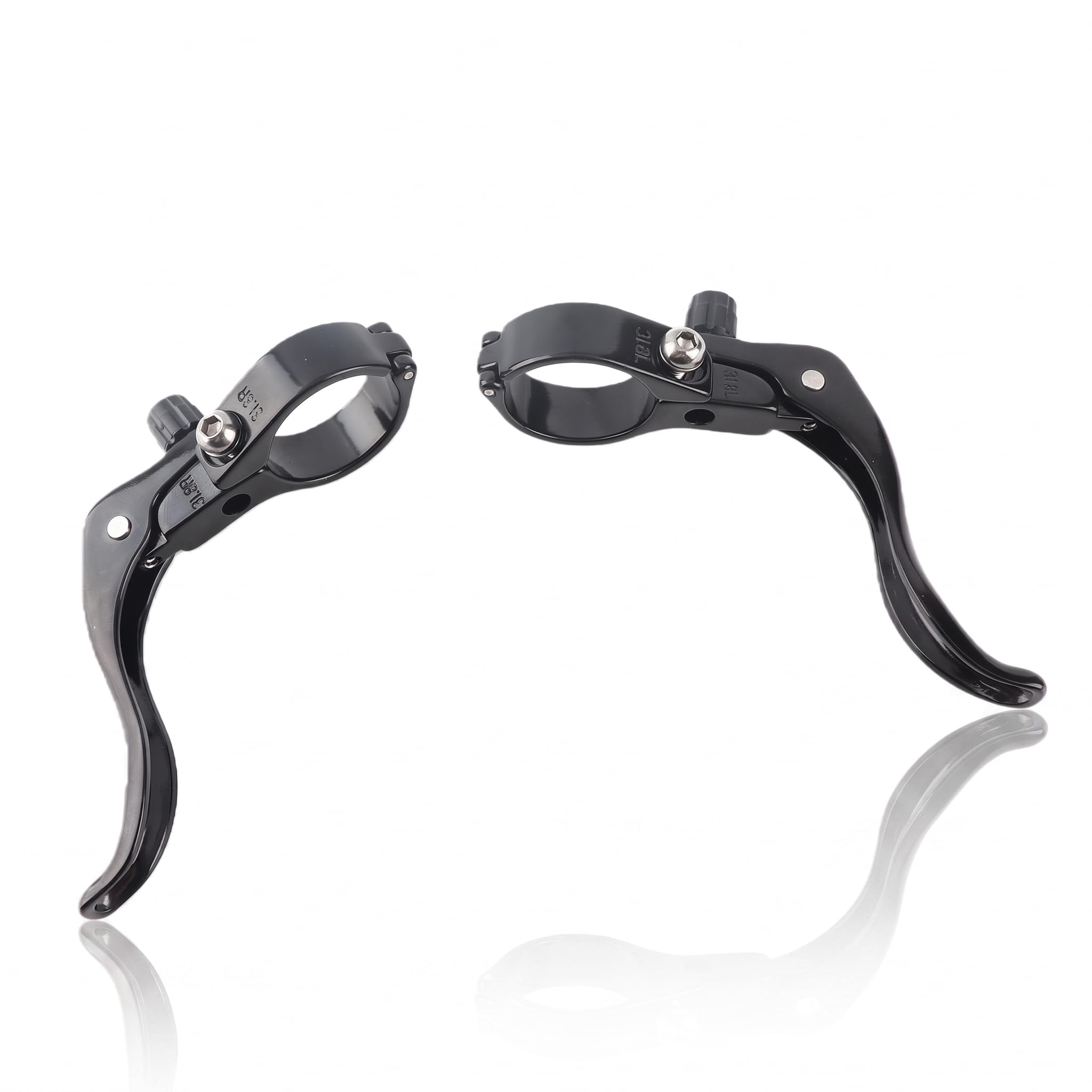 1 Paire de Leviers de Frein de Vélo de Route en Alliage D'aluminium Léger, Accessoires de Remplacement pour Guidon de 31.8mm (Noir)