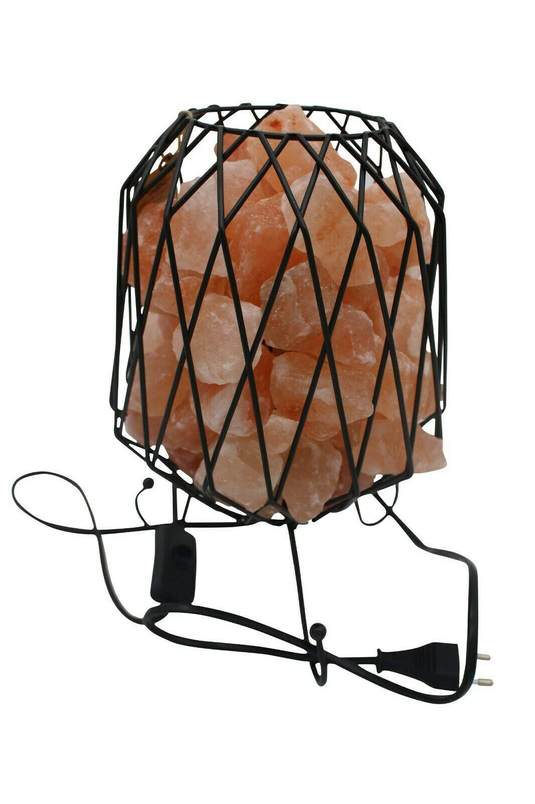 Elegancka lampa z kryształem soli / lampa stołowa / wellness - lampa do sauny - idealna do relaksu | lampa solna również do jogi/medytacji