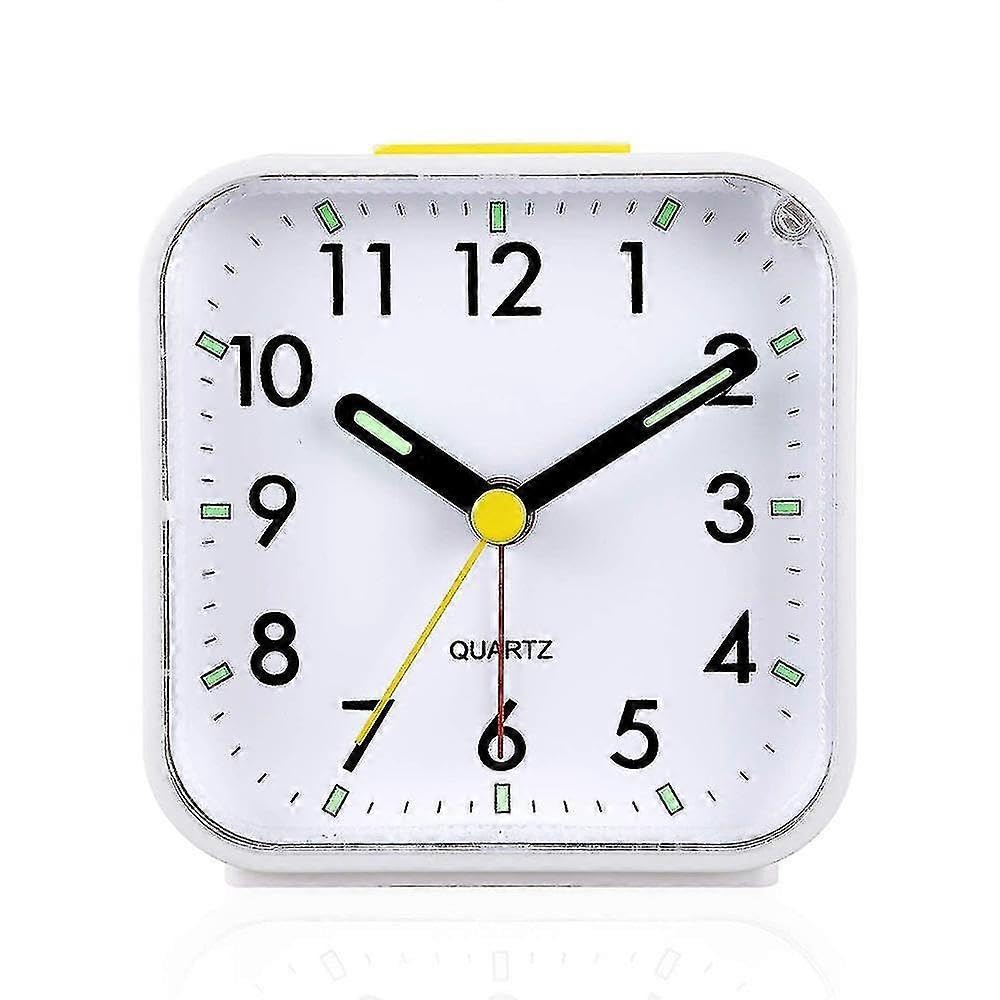 JOYHAPPST Silent Analog Alarm Clock Non Ticking, Gentle Wake, Beep Sounds