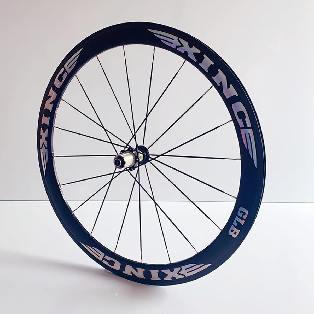 700C Juego De Ruedas De Carretera 50Mm Llantas De Aleación De Aluminio C/V Freno Ruedas De Bicicleta 24H Straight Pull Radios Liberación Rápida Buje para Cassette De 8 9 10 11 Velocidades
