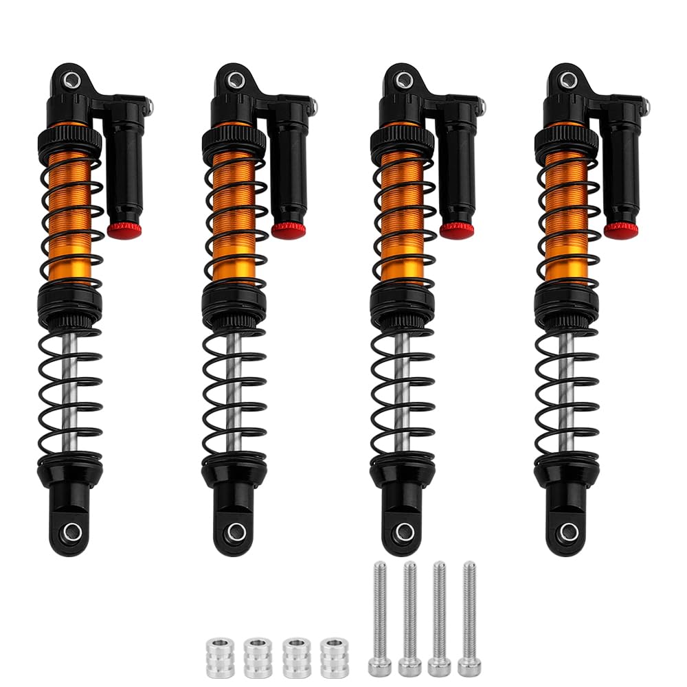 RZXYLRC Metal Adjustable Piggyback Shock Absorber Oil Damper for 1/10 RC Crawler Axial SCX10 i ii iii PRO Capra Tamiya CC01 D90 TRX4 HPI Upgrades (