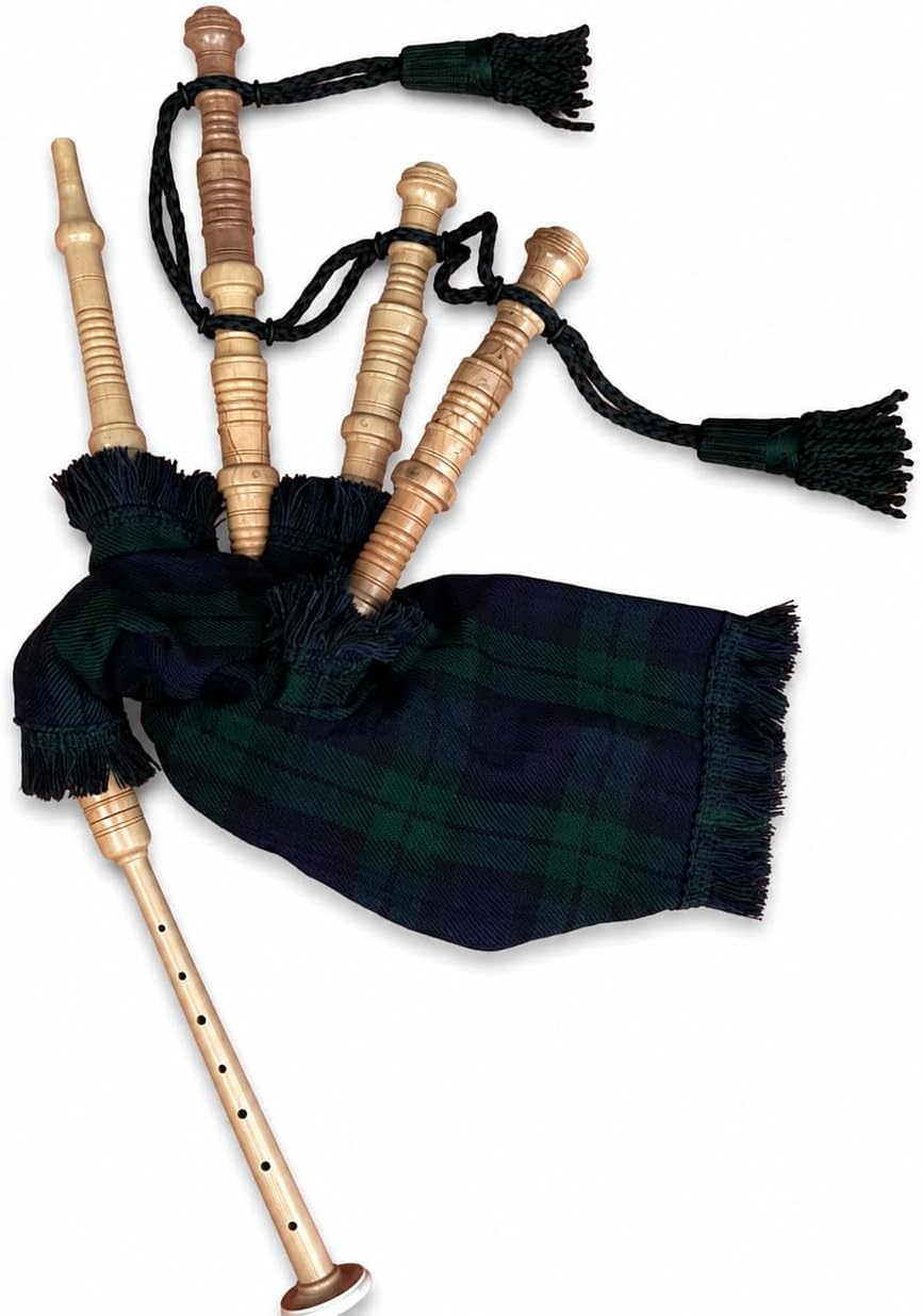 McWilliams Mini Miniature Bagpipe, Bagpipe for Beginners Playable Mini Gift (BLACKWATCH)