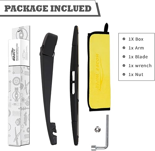 Vista 212 de Juego de tuercas de repuesto para limpiaparabrisas trasero para Jaguar F-PACE 2017-2022, conjunto de accesorios de cubierta del limpiaparabrisas