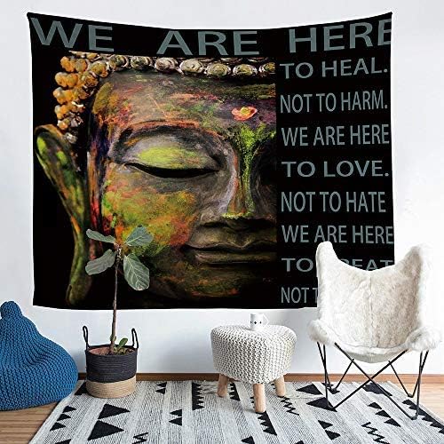 Moylor Zen Meditation Buddha Pattern Tapestry Wall Art Hanging Headboard Bedroom Dorm Living Room Decor