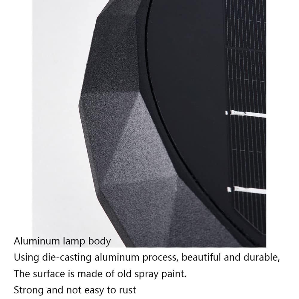 Trójkolorowa ściemnialna lampa solarna LED, domowa zewnętrzna wodoodporna lampa Stigma IP55, dekoracja ogrodzenia ogrodowego willi, słup oświetleniowy, do zewnętrznego og