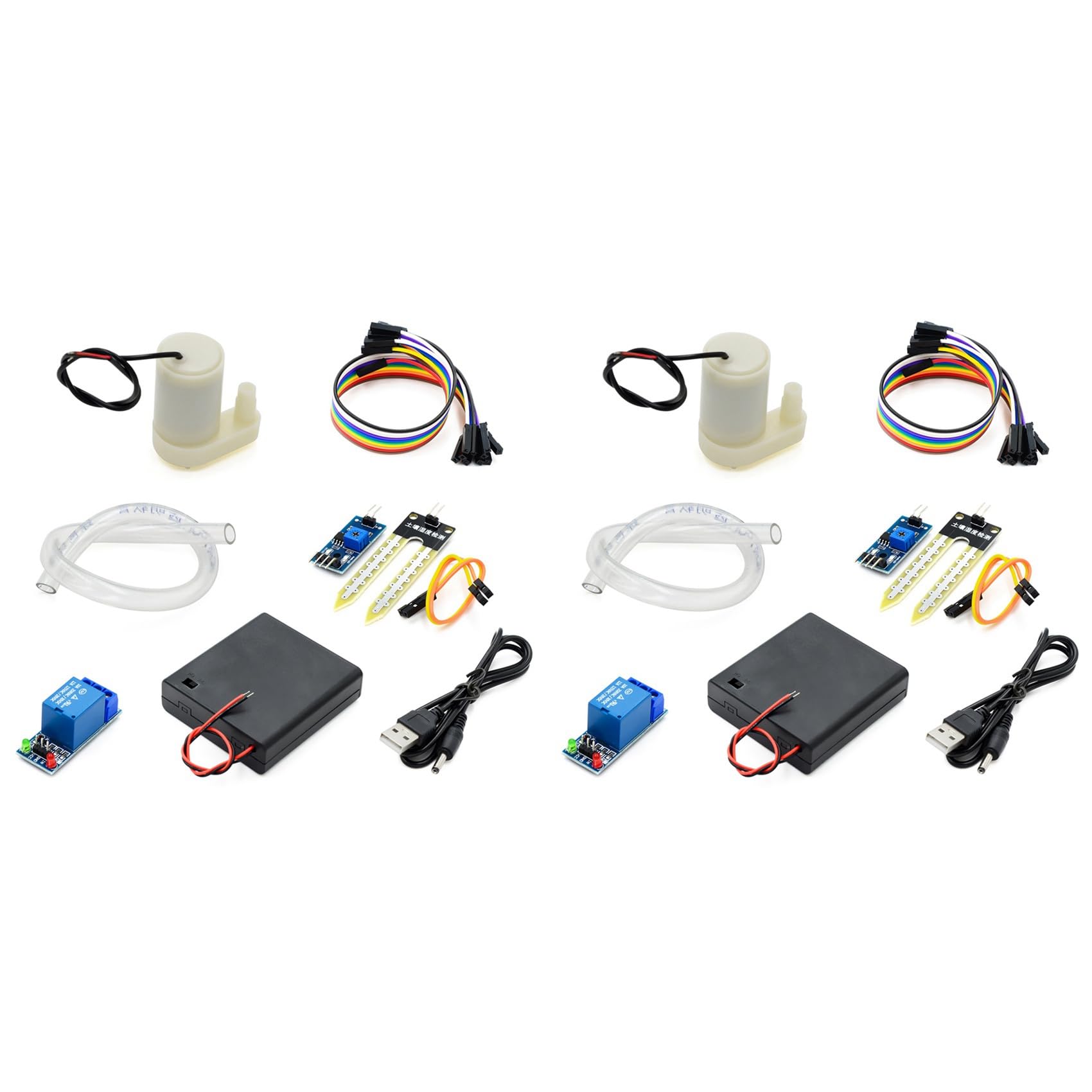 Jnchdghwa As Shown 2Set Automatic Irrigation Diy Kit Water Pump Soil Moisture Detection Garden Drip Watering Watering Irrigation System