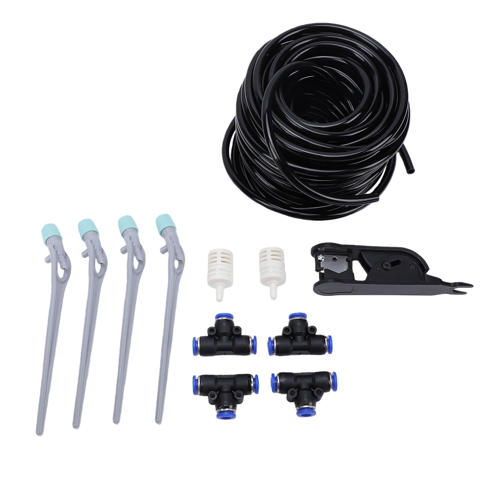 SIXRUN Kit di Irrigazione a Goccia Automatica di Irrigazione a Goccia con Controllo APP WiFi con Gocciolatori Regolabili con Timer Tubo da 15 M per 20 Piante in Vaso (Spina europea)