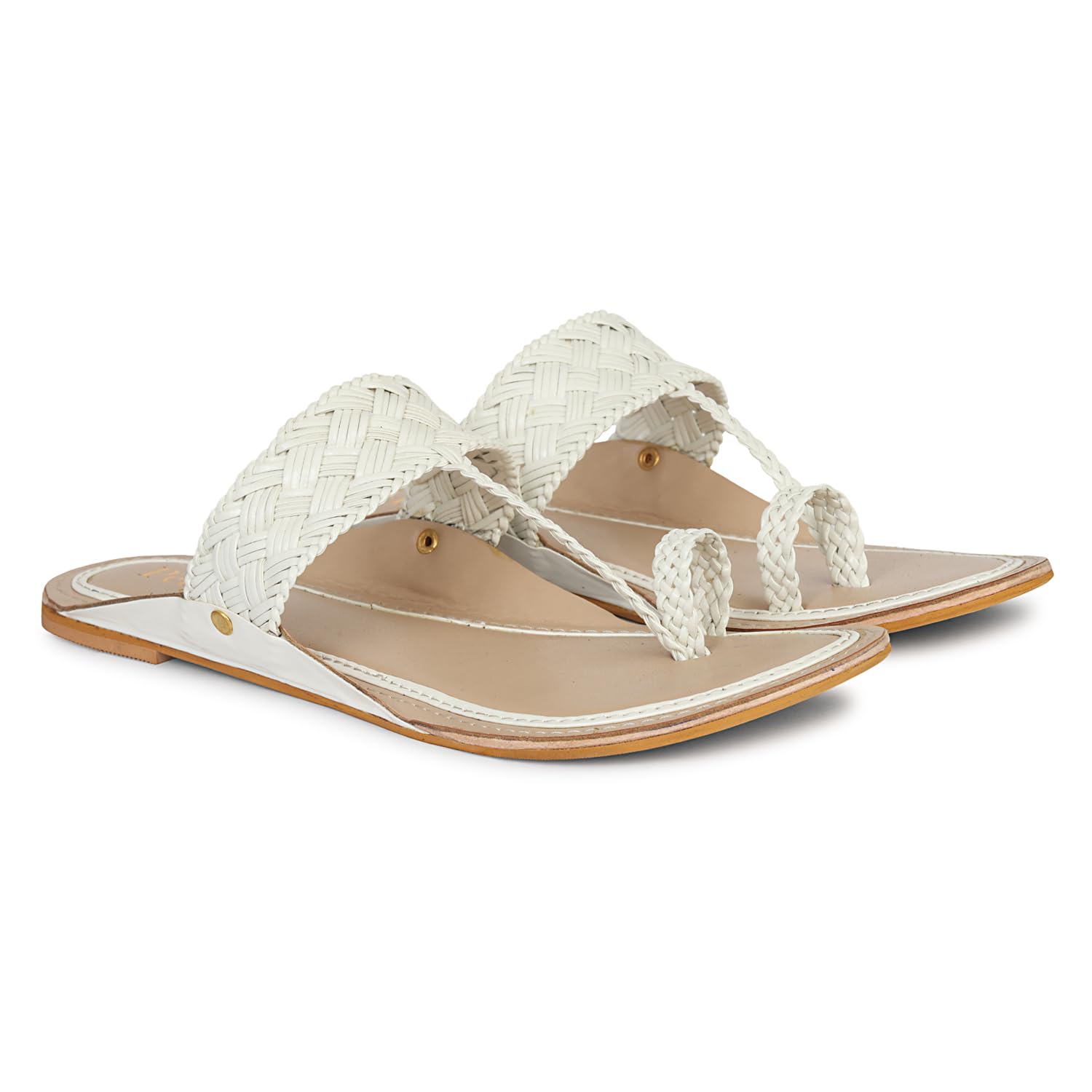 Women’s Handcrafted Latest Trendy Kolhapuri Flats | Traditional Slip-On Chappals with Straps | Comfortable Ethnic Footwear for Weddings and Festivals-image-38