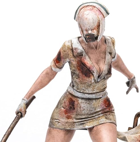 Miniatura 3 de Numskull Silent Hill - Figura de enfermera con cabeza de burbujas de 9 pulgadas, estatua coleccionable de réplica  Producto oficial de Silent Hill