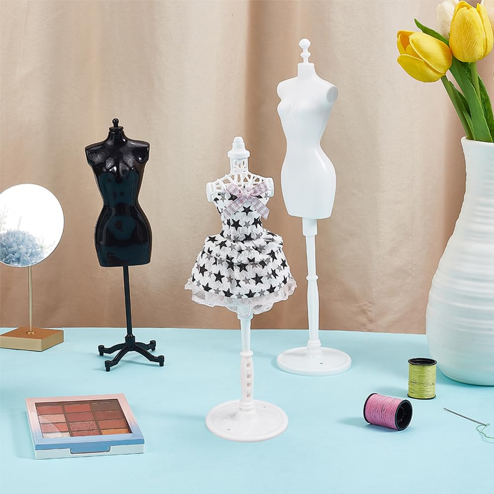 1 Set 5pcs Doll Dress Vorm Doek Stand Mannequin Stand Demontabele Geassembleerde Display Pop Model Doek Supporter Houder Witte Doll Modle Stand
