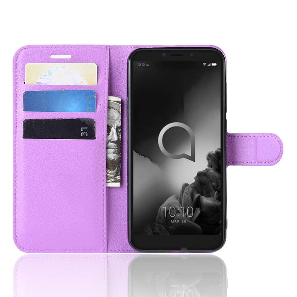 Custodia Portafoglio Per ALCATEL 1C 2019 In Pelle PU Con Supporto E Chiusura Magnetica - Design Tiger Abbraccio B1