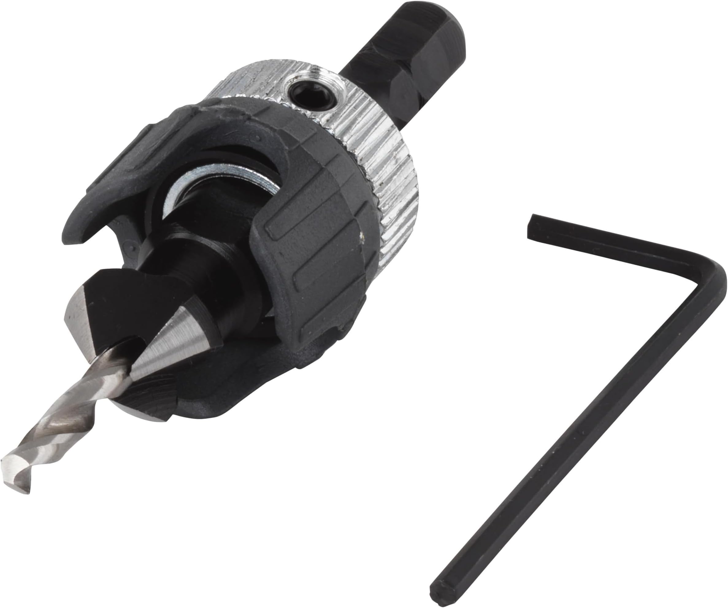 wolfcraft Screw Starter With Countersink and Depth Stop, Ø 4–5 mm I 2544000 I Drilling and countersinking in one step