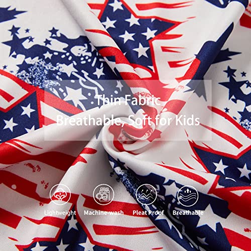 LittleSpring Girls Cold Shoulder Short Sleeve Summer Swing Dress4