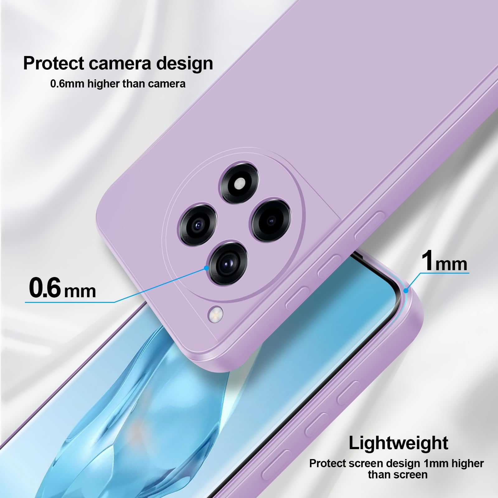 GiiYoon Case Compatible with Oneplus 12R, Silky-Soft Touch Full-Body Protective Phone Silicone Case - Image 3