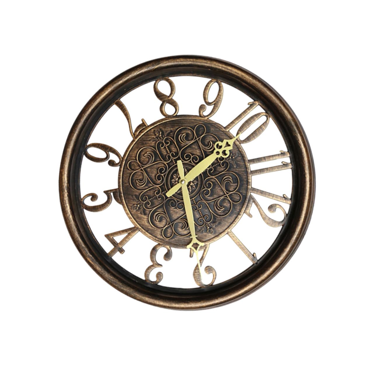 Horloge murale silencieuse en plastique rond 15 pouces design moderne pour bureau