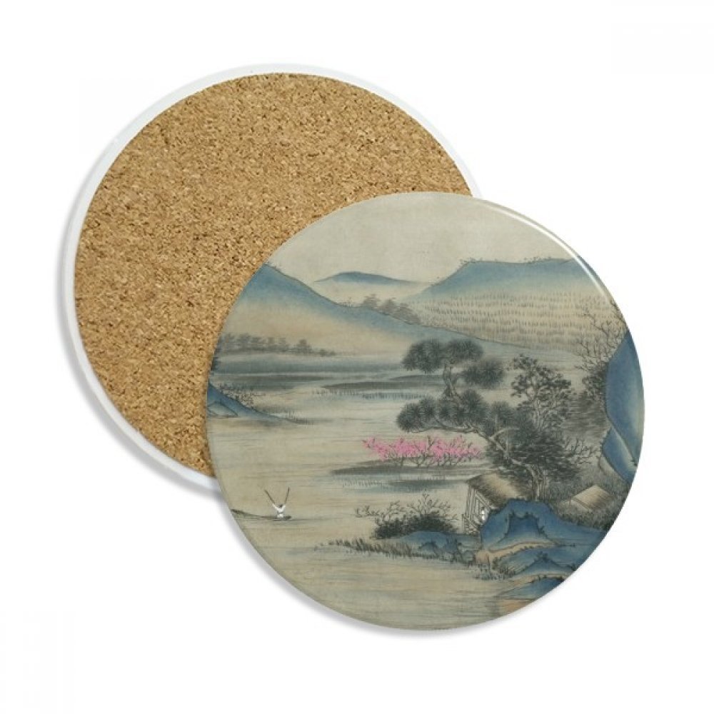 Coaster absorbant en céramique contre les taches d'humidité sous-verre pour tasse 2Pcs