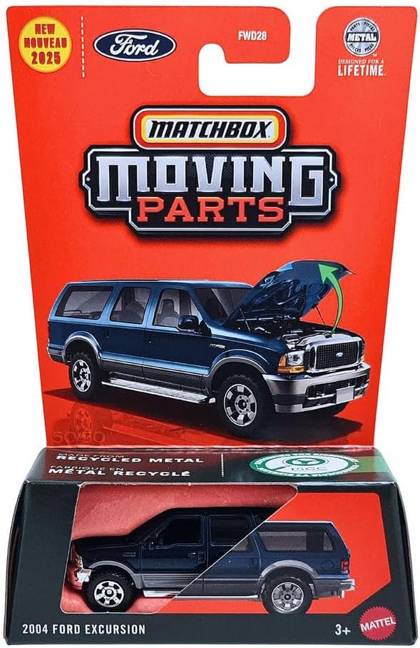 Hot Wheels Match Box Moving Parts 2004 Ford Excursion for 3 Years & Above (Blue)
