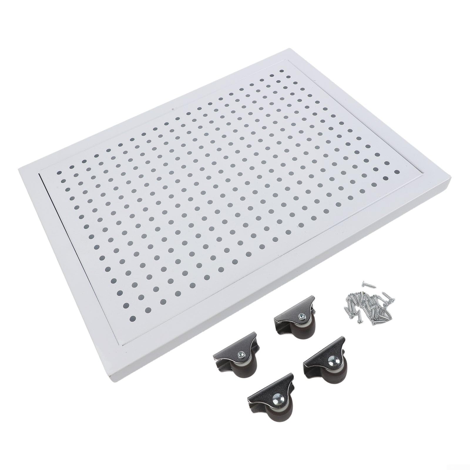Étagère à chaussures roulante en acier inoxydable blanc pour entrée et bureau