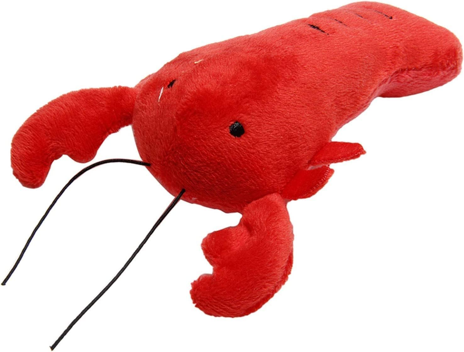 Sozbkelns Lobster Chew Toys for Cats & Small Dogs,Pet Plush Chew Stuffed Toy,Comfortable to Touch Plush Dog Toys,for Puppy Teething Dogs Training and