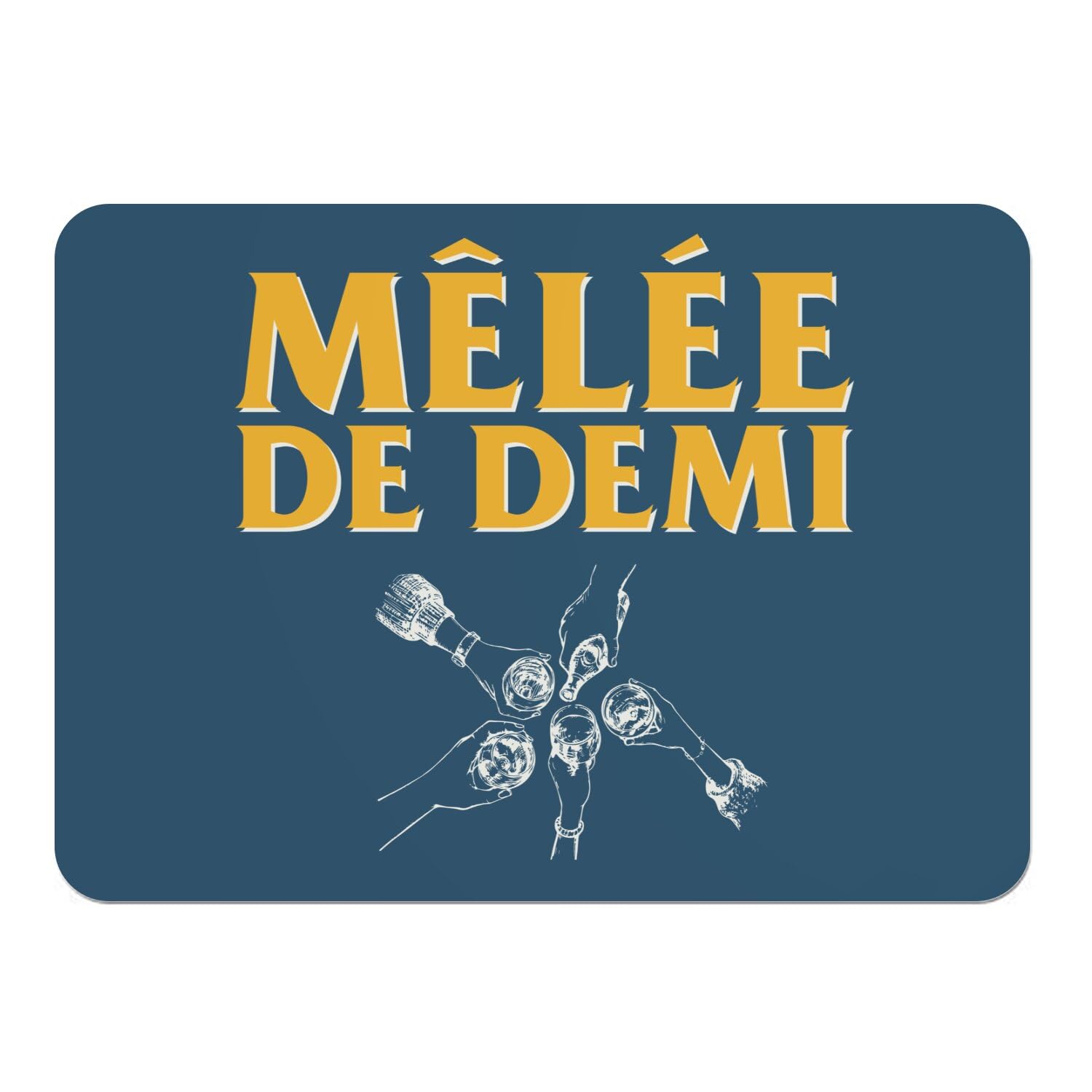 Set de table rugby et bière en liège grand format pour apéro