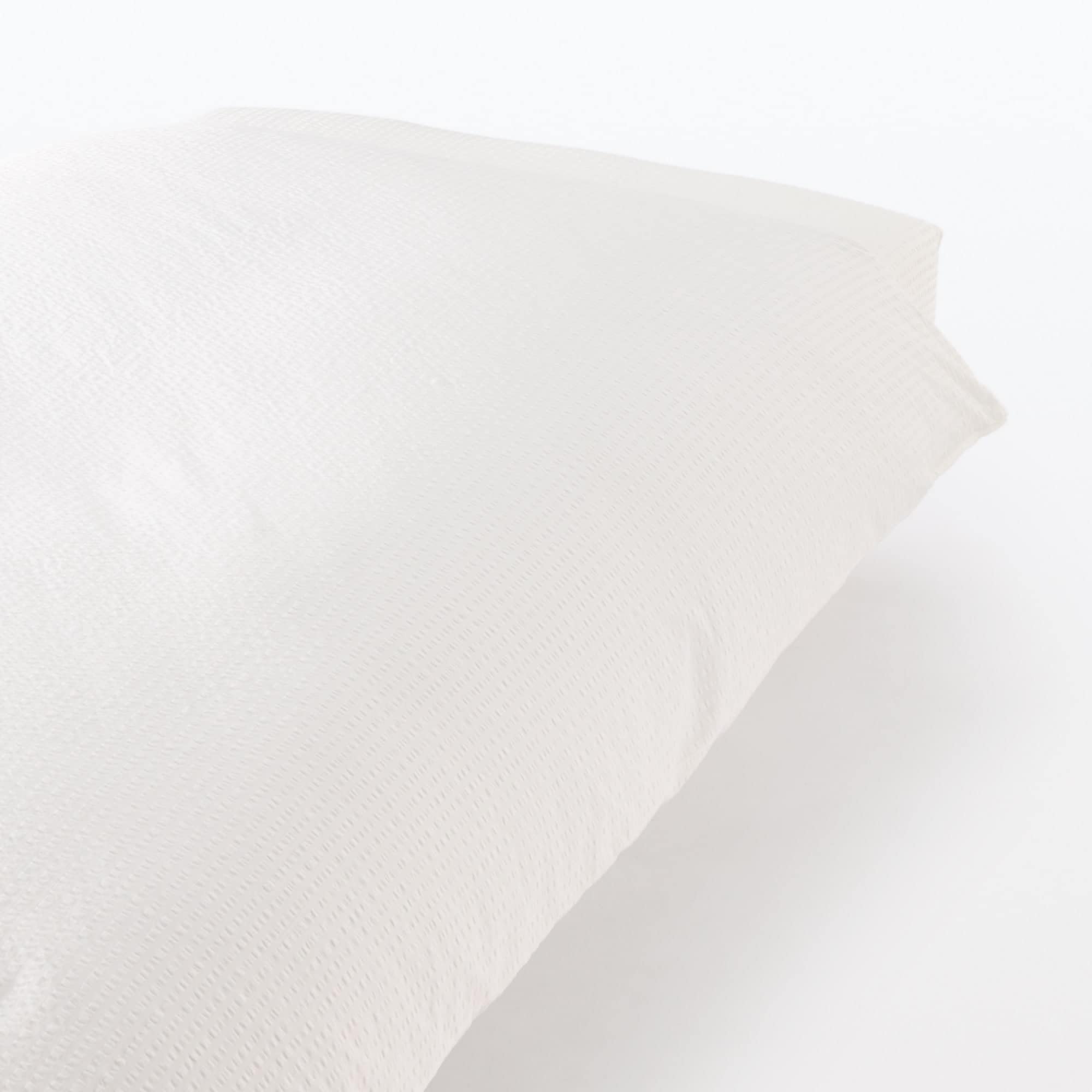 無印良品 ●麻平織掛ふとんカバーSS/S 150×220用オフ白チェック 麻平織 掛ふとんカバー・S | 無印良品