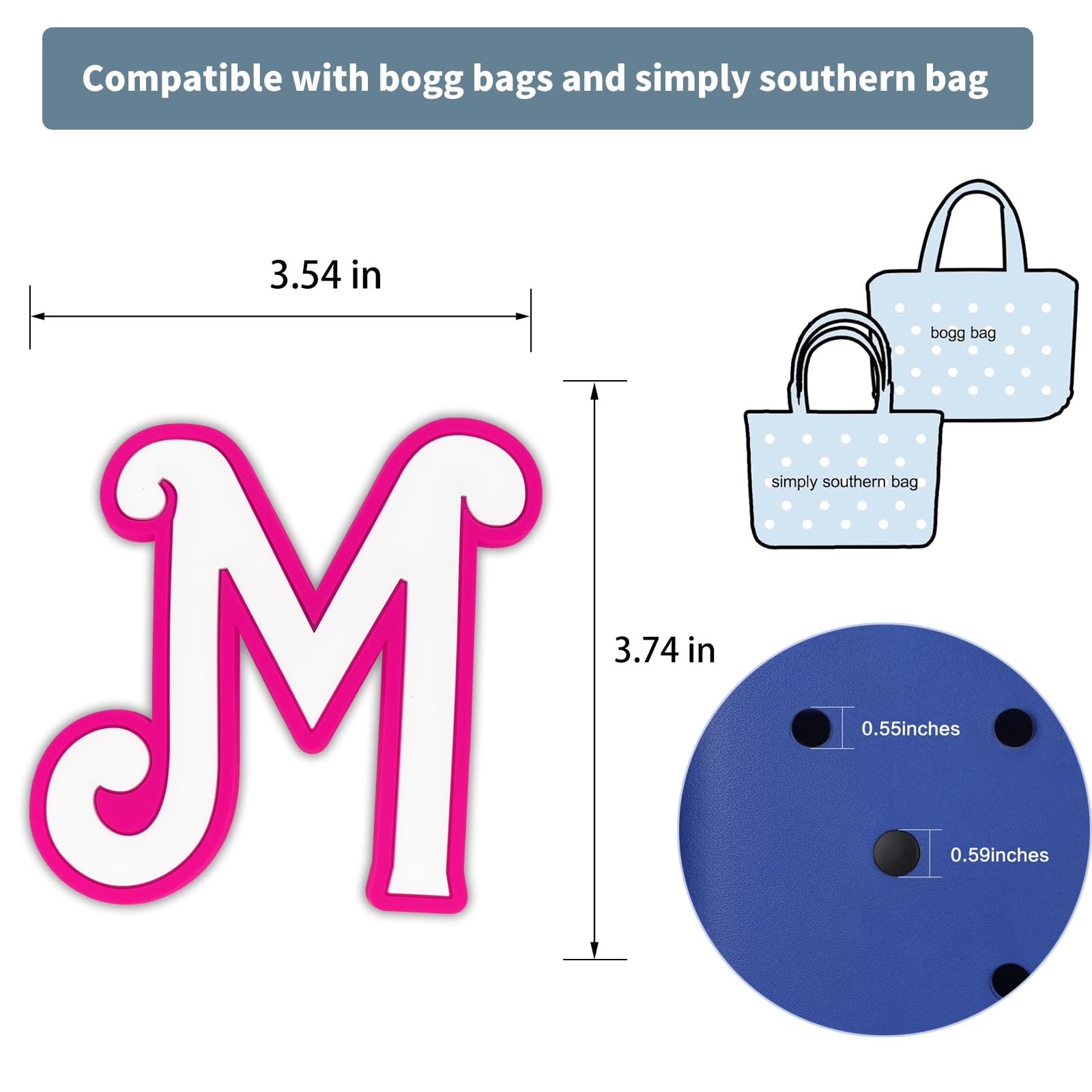 Aazon.co: JICOJIN Letter Chars For Bogg Bags, Decorative Lettering...
