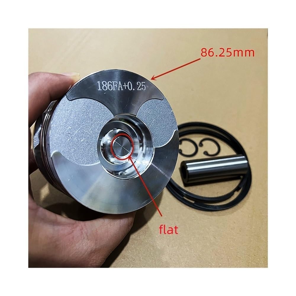 Moteur diesel monocylindre refroidi par air Micro-cultivateur Piston 186F 186FA Élargi 0,25 0,50 186F+0,25 186F+0,50 186FA+0,25(186FA enlarge 0.25)