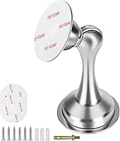 Vista 11 de Tope magnético de puerta, topes de puerta autoadhesivos, cierre magnético para puerta, tope de puerta de acero inoxidable de níquel cepillado sin