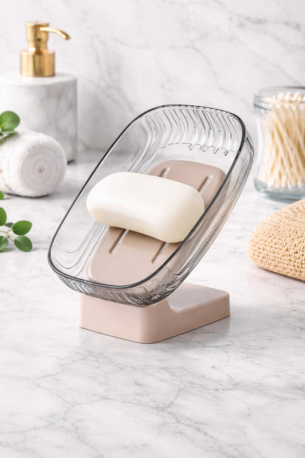 Kedar Self-Adhesive Soap Holder for Bathroom | Wall Mounted No-Drill Soap Stand with Water Drainage | Strong Sticker Plastic Soap Dish for Wash Basin, Kitchen Sink & Shower 1