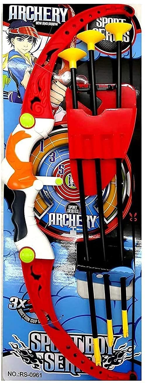 Ascetic Bow and Arrow for Kids Big Size Archery Set for 5-12 Year Old Kids || Shoots Over 40 feet Powerful Bow Arrow Shooting Toy-Blue