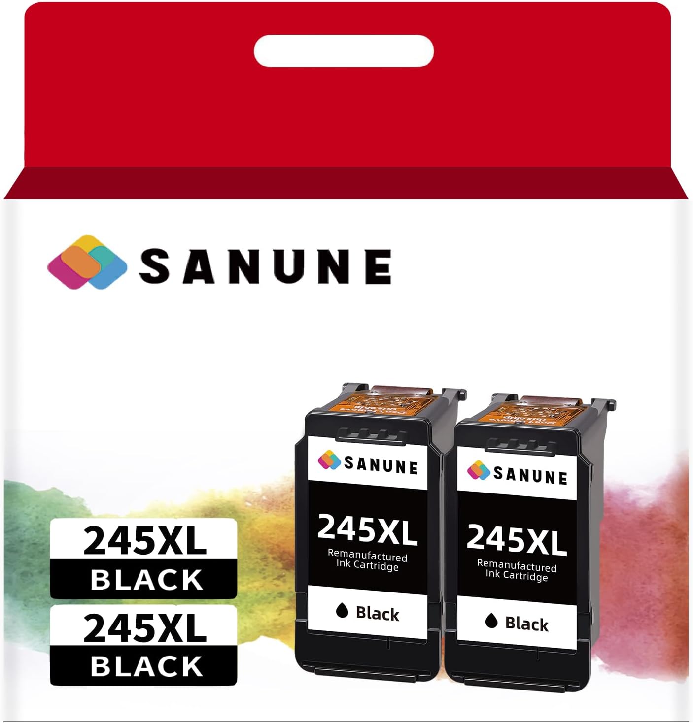 SANUNE 245XL Ink Cartridge Replacement for Canon 245 245XL Black Ink Cartridges for Canon Pixma