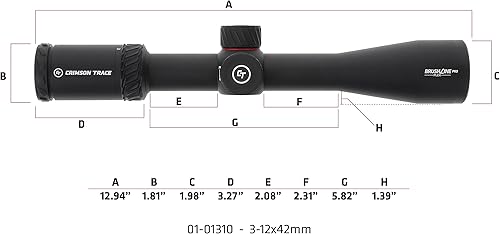 Miniatura 31 de Crimson Trace Brushline Pro Riflescope con construcción sólida ligera, tapas de alcance y paño para lentes para caza, tiro y exteriores