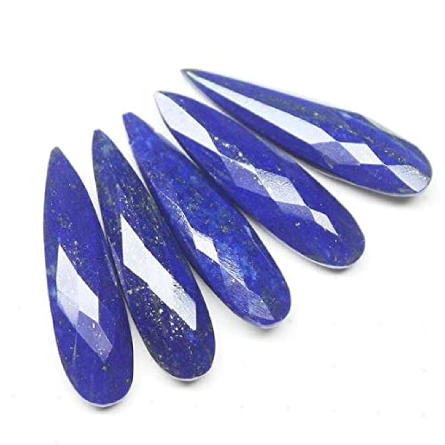 Lapis-lazuli bleu perles gouttes de 30x8mm pour création de bijoux de lithothérapie
