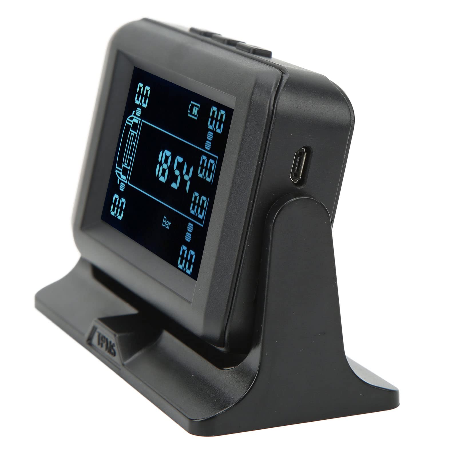 de Control de Presión de Neumáticos 6 Sensores Externos para Camión de 6 Ruedas RV Alarma de Alta Presión Baja IP67 Fuente de Alimentación Solar USB