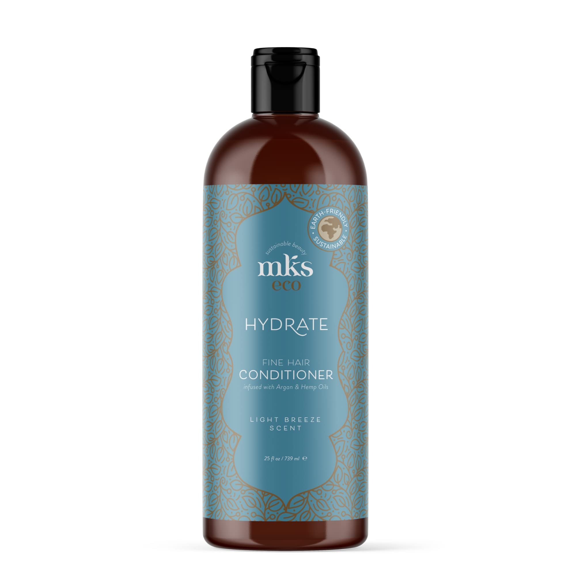 Earthly Body MKS eco Hydrate Conditioner - Nourish & Moisturize Hair, Protect Against Breakage - Moroccan Argan Oil, Hemp Seed Oil - Vegan, Cruelty Free