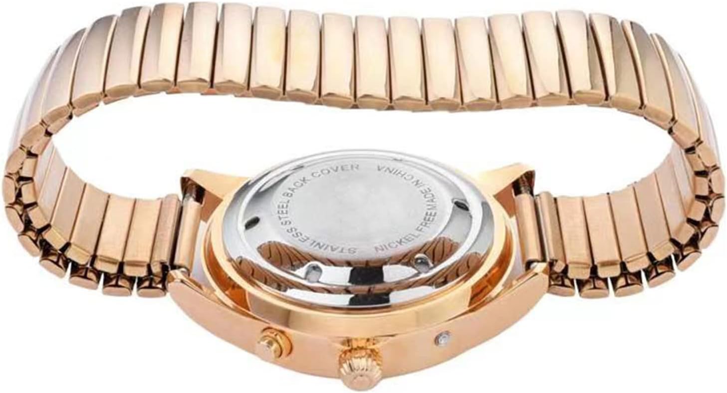 Z powrotem view of ViLoSa Talking Watch showing the stainless steel back cover