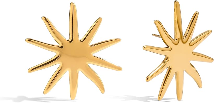 Gold Sun Stud Earrings for Women Boho Statement Earrings Fashion Jewelry