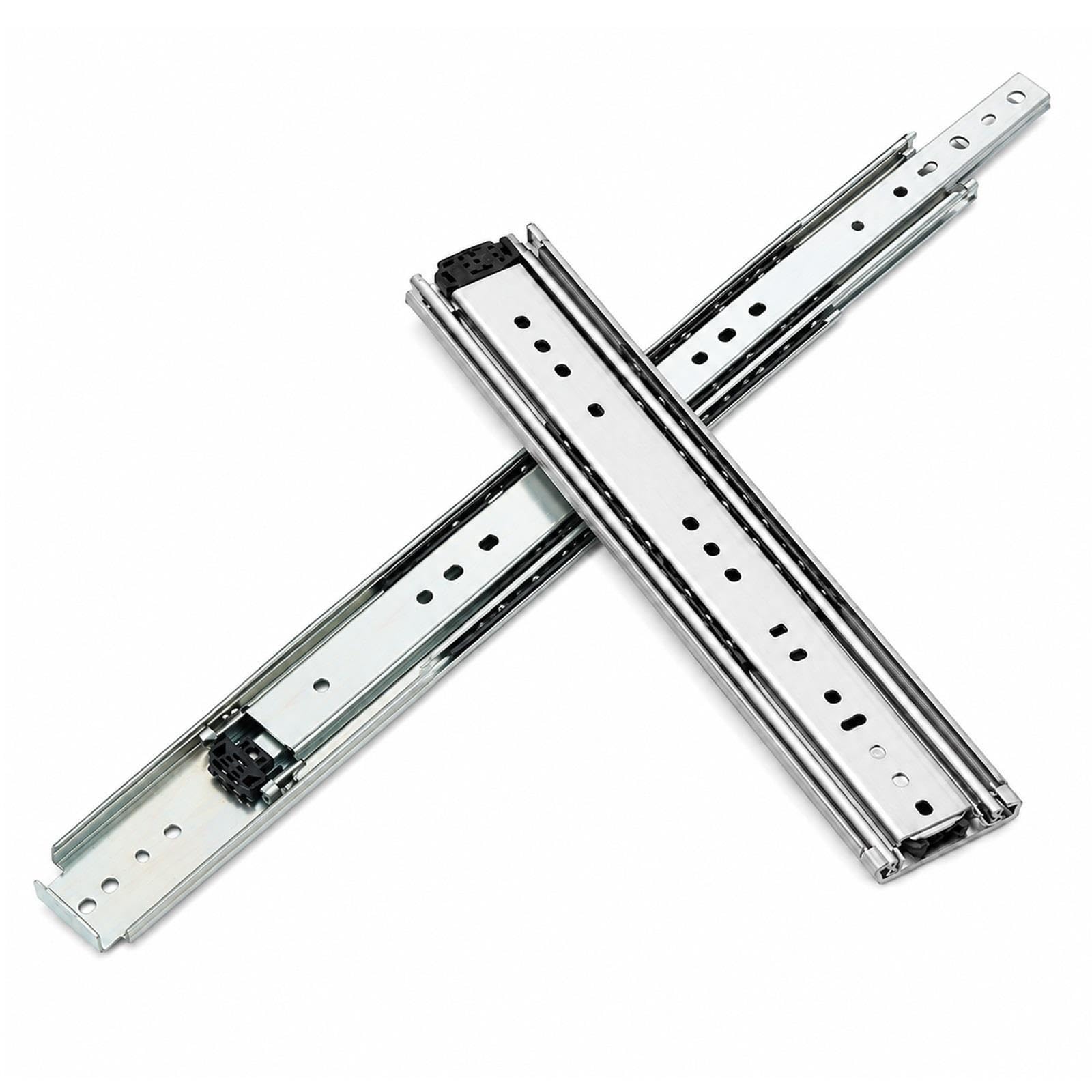 Guide cassetti industriali con blocco, a sfere, estrazione totale, 1 paio