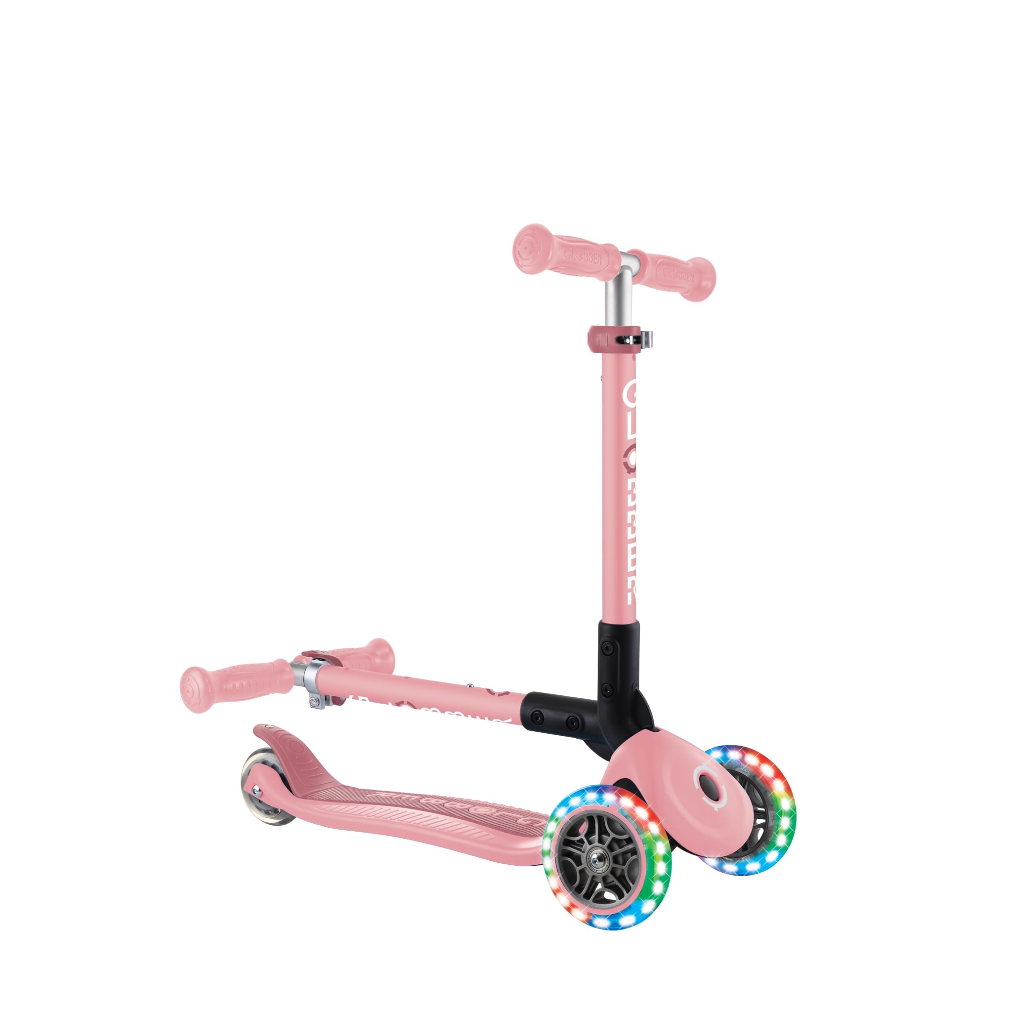 Globber Junior Foldable Lights Scooter, Juventud Unisex