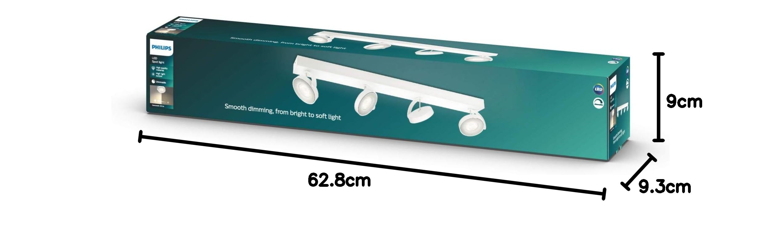 Philips CLOCKWORK Opbouwspot LED 2x4,5W|500lm Wit