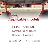 Vista 7 de Espejo retrovisor de 15 pulgadas para UTV, espejo convexo con abrazadera de 4.4 cm de repuesto para Polaris RZR Ranger 800 XP 1000 Turb Rhino YXZ