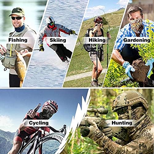 Skull Face Mask Dust Wind Sun Protection Seamless 3D Tube Mask Bandana for Men Women Durable Thin Breathable Skeleton Mask Motorcycle Riding Biker Fishing Cycling Sports (Grey skull) - Image 6