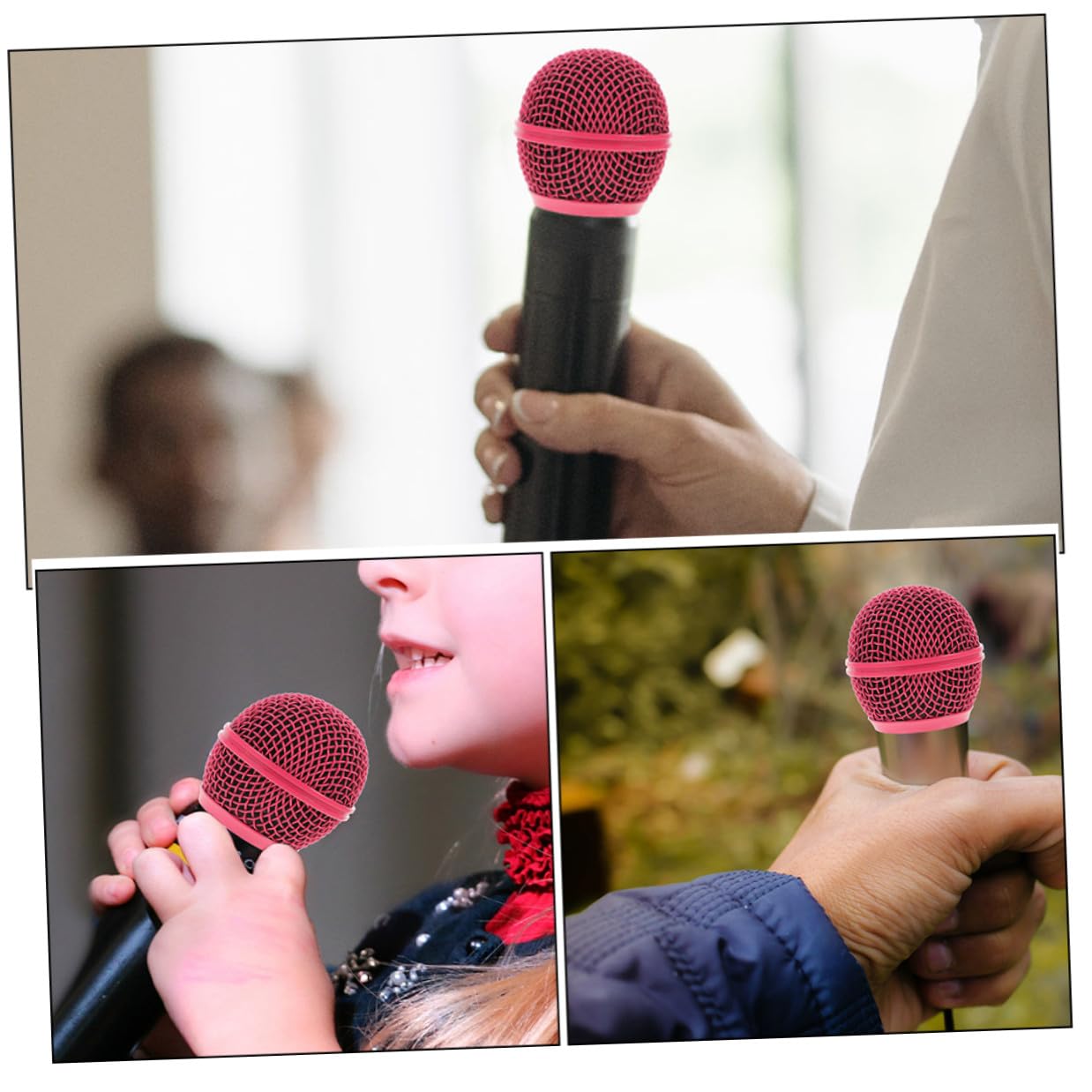 POPETPOP 8 piezas Rejilla Metálica para Micrófono Cabezal de Malla Compatible con Cubiertas Micrófono Coloridas Duraderas para Músicos y Podcasters